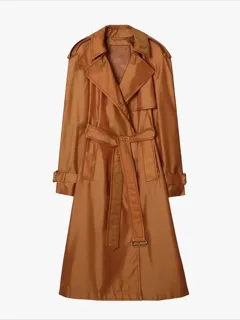 A tan belted trench coat (sample product)
